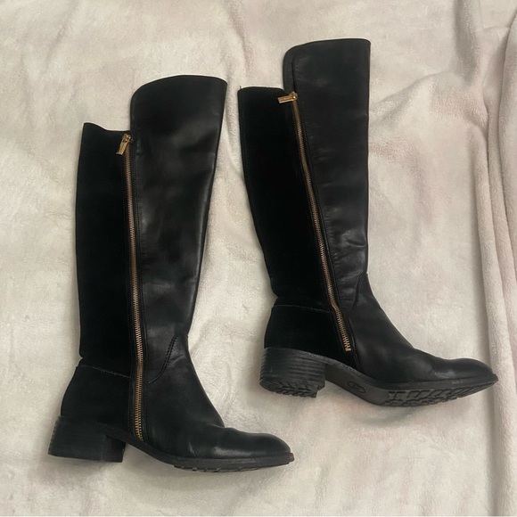 MICHAEL Michael Kors Shoes - Michael Michael Kors Black Leather w/Suede Trim over the knee boots